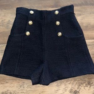 Black high waist shorts